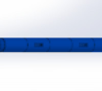 Modular 3D Printed Rocket, 2" tube, payload nosecone, C/D/E motors 3D model