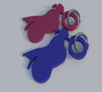 Motorcycle keychain 3D model