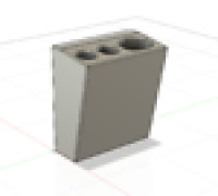 Wall Mounted Sharpie Holder 3D model