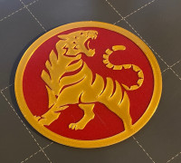 Chinese New Year Tiger Coaster 3D model