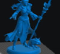 Elf Warlock Female 3 3D model