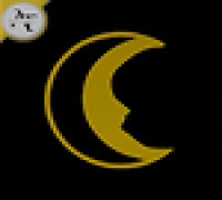 Simple Moon Symbol - 2D Art 3D model