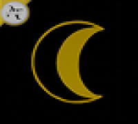 Simple Moon Symbol - 2D Art 3D model