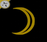 Simple Moon Symbol - 2D Art 3D model