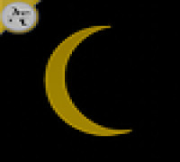 Simple Moon Symbol - 2D Art 3D model