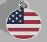 US Flag 2 Keyring 3D model