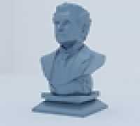 Albert Einstein Bust with Gravity Stand and  Globe Display 3D model