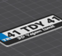  Customizable License Plate Keychain 3D model