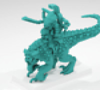 Warmaster Lizardmen Saurus Heron on Carnosaur 3D model