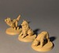 wolves FDM supportles 3D model