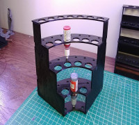 Modular Hobby Paint Rack - Inside Corner 3D model