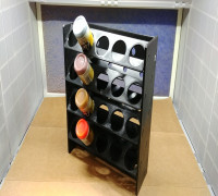 Modular Hobby Paint Rack - Small Wall Hanging  3D model