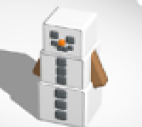 derpy Minecraft snow golem 3D model