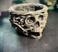 Skull weaved basket 3D model