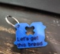 Bread Clip "Occlupanid" Keychain – “Let’s Get This Bread” 3D model