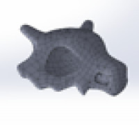 Cubone Skull Keychain 3D model