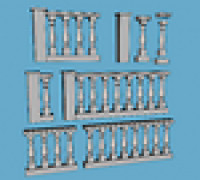 Balustrade Kit 3D model