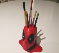 Deadpool Bust Pen Holder 3D model
