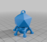 T7 phage Keychain 3D model