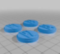 Player Tokens 1-4 3D model