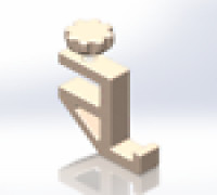 Clamping Desk Backpack Hook 3D model