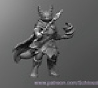 Fennec Fox Fire Mage 3D model