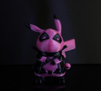 DeadPool x Pikachu 3D model