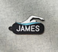 Swimmer name tag generator - James 3D model