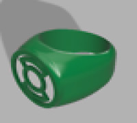 Green Lantern Ring (Peace) 3D model