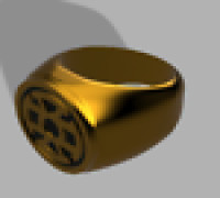 Gold Lantern Ring 3D model