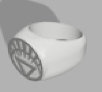 White Lantern Ring (Basic) 3D model