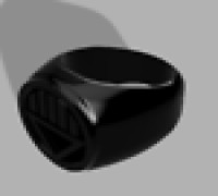 Black Lantern ring (Basic) 3D model