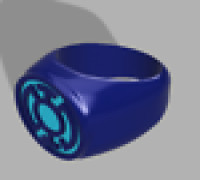 Blue Lantern ring (Basic) 3D model
