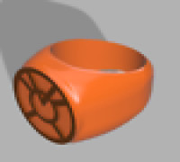 Orange Lantern Ring (Basic) 3D model
