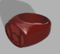 Red Lantern ring (basic) 3D model