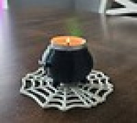Cauldron Candle Tealight Holder 3D model