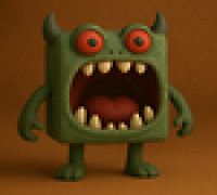 Moster cube Cute 3D print 3D model