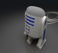 R2D2 Google Home Mini 3D model