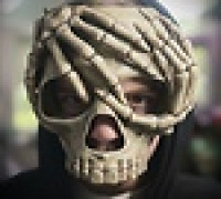 Skeleton hands skull mask 3D model