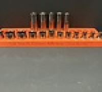 ¼ Inch Drive Metric Socket Organizer 3D model
