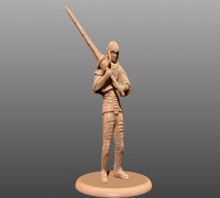 Greatsword Warrior - Tabletop Miniature 3D model