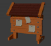 Quest Display Board 3D model