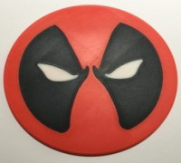 Deadpool Coaster / Plaque 3D model