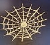 Cup-shaped spider web 3D model