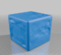 LED cube lamp (textured, parametric, 9V battery) 3D model