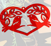 AV HEART KEYCHAIN 3D model