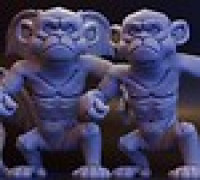 Monkey + Flying Monkey / Mongbat - Medium Beast (DND / TTRPG) 3D model