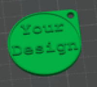 Custom Keychain Template - Round - Make Your Own! 3D model