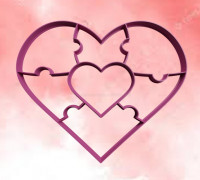 Heart puzzle 3D model