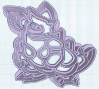 Nidoqueen Cookie Cutter 3D model
